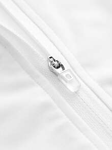 SHEIN Cheerettes 女款素色插肩袖短袖騎行上衣 - 白色 - 查看 10