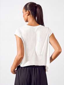 SHEIN BASICS Sports SUMMER Outdoors Basic  With  Jersey - White - View 5