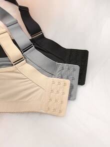 DesireSculpt 3pcs/Set Bra Renda Wanita, Bra Berkawat Penyangga dengan Tali Lebar yang Lembut & Nyaman - MultiWarna - View 8