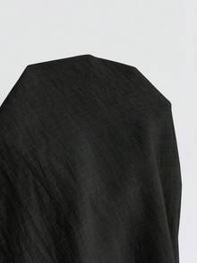 Soleia 新款寬鬆編織紋理吊帶上衣配對比貝殼刺繡 + 貝殼刺繡配套短褲，波希米亞風、浪漫花卉、度假風，適合派對、約會、情人節、復活節、嘉年華、下午茶、海灘、郵輪、城市度假 - 黑與白 - 查看 8