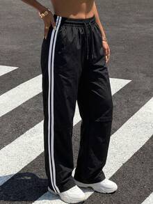 Muchica Women's Fashionable Sports Pants, Suitable For Fall - Black - View 1