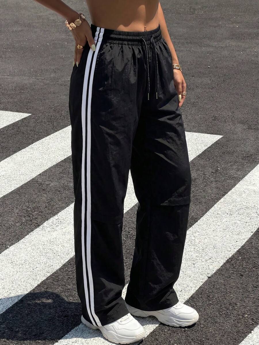 Muchica Women's Fashionable Sports Pants, Suitable For Fall - Black - View 1