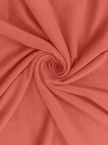 Breezaya Women's Solid Color V-Neck Casual Versatile Everyday Outing T-Shirt - Coral Pink - View 7