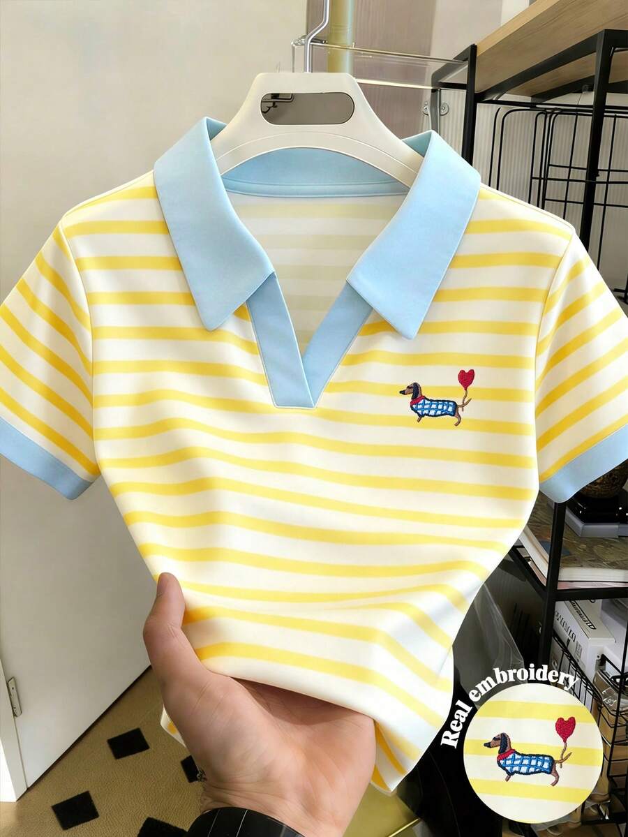 Resyla Short Casual Short Sleeve Polo Shirt - Multicolor - View 1