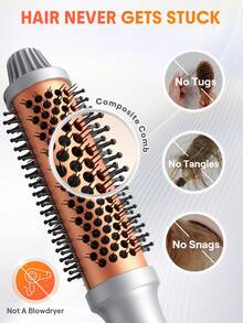 SHEGLAM HAIR It-Curl Thermal Brush,32mm Hair Curling Brush,Volumizing Hot Brush Hair Root Volume & Loose Curls,Ionic Straightening Brush,Newly Upgraded Composite Comb Teeth,Negative Ion Function,2-Level Temp,Hair Care Without Damaging Hair,Fast Heating Thermal Brush Suitable For Hair Salons,Families And Travel Graduation Birthday Holiday Summer Fall Autumn Y2K Fancy Fashion Women Makeup Cosmetic Party Beach Travel Camping Outdoors School Campus Trip Festivals Decor Gift Present Rose Girl Cosplay Best Color Charm Vibe Pink Curler Hair Care Hair Waffler Perfume Birthday Gift Pink Makeup Beach School Festivals Hair Care Y2K Travel Essential Cruise Vacation Summer Universal Voltage Hair Accerssories Women's Accessories Hair Brush - US A Type Plug(110-127V) - View 7