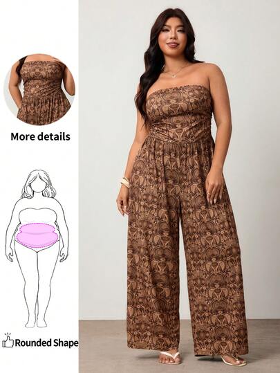 Enliva Mono de vacaciones de estilo bohemio vintage con estampado de paisley de talla grande