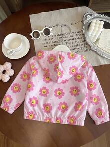 Jaket Bayi Perempuan Balita/Bayi Baru Lahir 0-3 Tahun Musim Semi/Panas Kasual Ringan Berkerudung Musim Gugur Musim Dingin - Berwarna merah muda - View 5