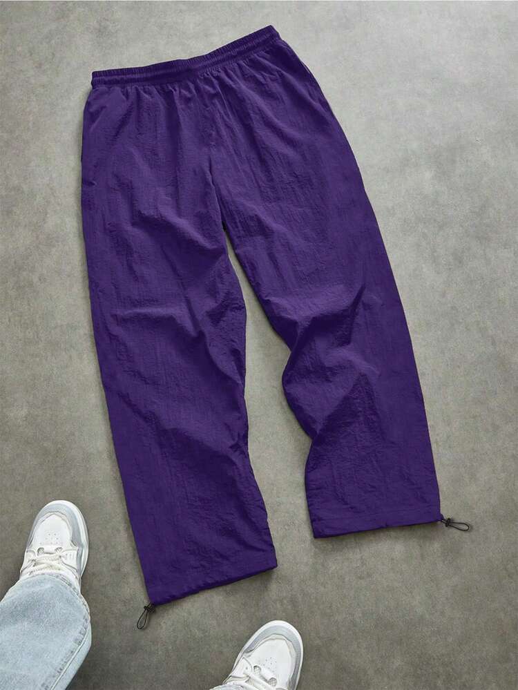 Sport MetroGents Men's Contrast Trim Letter Print Sports Pants