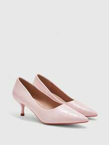 CUCCOO BIZCHIC Women's Pointed Toe Versatile High Heel Pumps For Daily Commute For Christmas Spring Shoes - Pink. - View 7