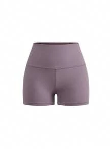 SHEIN Cheerettes 2件組女款素色極簡修身運動短褲 - 彩色 - 查看 13