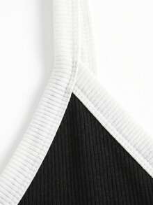 Resyla Women's Colorblock Ribbed Casual Versatile Camisole Tank Top - Multicolor - View 5