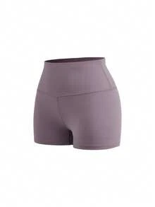 SHEIN Cheerettes 2件組女款素色極簡修身運動短褲 - 彩色 - 查看 3
