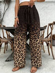 SHEIN VCAY Quần thường họa tiết da báo gradient size lớn - Nhiều màu - Xem 4