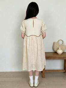 DAZY Girls Sleeveless Round Neck Dress, Tween Girl Fall Clothes Summer - Apricot - View 4