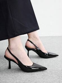 CUCCOO BIZCHIC 女鞋 女款時尚黑色基本款日常百搭性感派對女高跟鞋 露跟鞋 女鞋 - 黑色 - 查看 5
