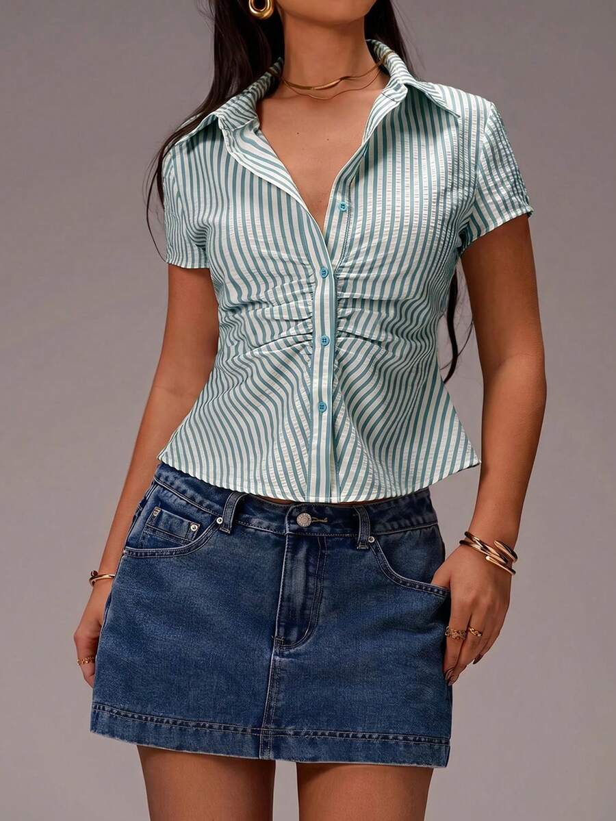 SHEIN Forever 21 Kỳ nghỉ hè trên bãi biển Hội chợ Phục hưng Hòa nhạc đồng quê Áo Y2K Tốt nghiệp Đi chơi Áo hở vai Lễ hội âm nhạc Sân bay Lễ Phục sinh Áo nữ Boho - Màu xanh lam - Xem 1