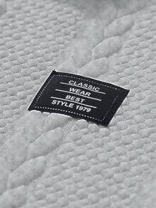 Manfinity Homme Men's V-Neck Polo Shirt,Light Grey Summer Textured Fabric Embroidered Design,Smart Casual Vacation Fashionable Versatile Comfortable Daily Wear Gift - Grey - View 7