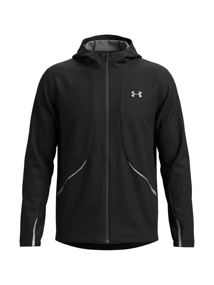 Under Armour Unstp Woven Men's Sports Jackets Black - Black / Silver Reflective - 查看 1
