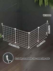 White Indoor Pet Playpen For Home Use, Anti-Escape Puppy Fence, Puppy Training Isolation Net, Rabbit Cage, Dog Crate, Kitten Safety Net, Small Animal Playpen - White - View 8