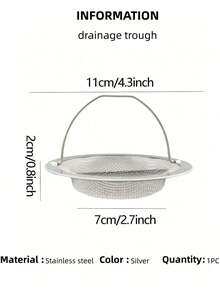 1PC Kitchen Sink Strainer, Stainless Steel Sink Drain Strainer,Kitchen Accessories,Food Catcher For Most Sink Drains Kitchen Sink Basket Strainer Steel Sink Filter Valentine DAY, Valentines Wedding, Birthday, Kitchen, Kitchen Accessories, Kitchen Accessories,Fall Decor - Silver - View 7