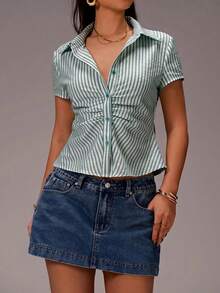 SHEIN Forever 21 Kỳ nghỉ hè trên bãi biển Hội chợ Phục hưng Hòa nhạc đồng quê Áo Y2K Tốt nghiệp Đi chơi Áo hở vai Lễ hội âm nhạc Sân bay Lễ Phục sinh Áo nữ Boho - Màu xanh lam - Xem 7