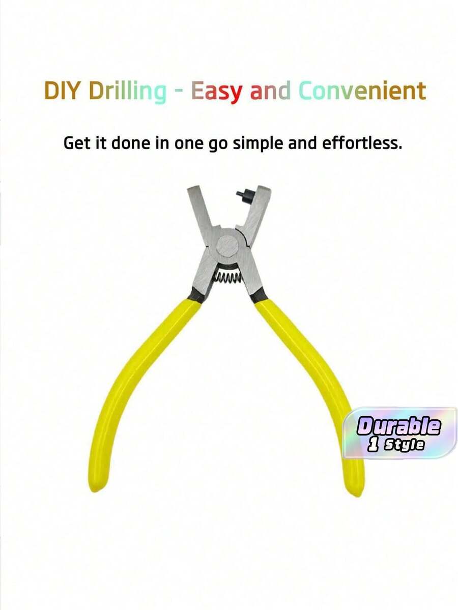 Effort-Saving Belt Tag Hole Puncher, Multi-Functional Belt Hole Puncher, Hand-Operated Household Watch Strap Hole Puncher, With A Round-Point File For Adjustable Hole Size. - multicolor - View 1