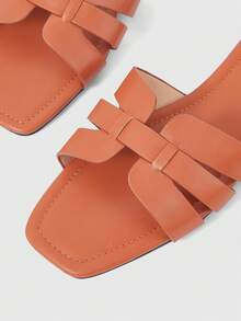 Sleekvia Sandal Musim Panas Wanita Multifungsi Ujung Persegi Terbaru 2026 - Cokelat 2 - View 7