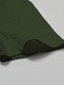ARLO REED Set Kaos Lengan Pendek dan Celana Pendek Pria, Desain Kain Jacquard Rajut, Cocok untuk Pemakaian Sehari-hari dan Liburan. - Hijau Tentara - View 4