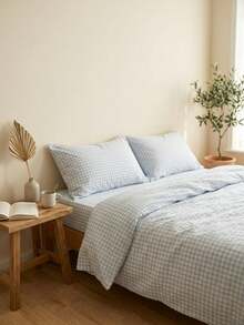 Cirelle Boho Duvet Cover Sets Duvet Cover Set (2/3 Pieces) - Linen-Like Soft Texture | 1 Duvet Cover + 1/2 Pillowcases (No Insert) Breathable Farmhouse Bedding 100% Washed Cotton Striped Bedding Comforter Cover King Size For All Seasons - Multicolor - View 4