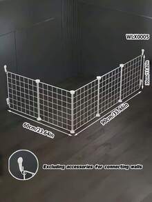 White Indoor Pet Playpen For Home Use, Anti-Escape Puppy Fence, Puppy Training Isolation Net, Rabbit Cage, Dog Crate, Kitten Safety Net, Small Animal Playpen - White - View 12