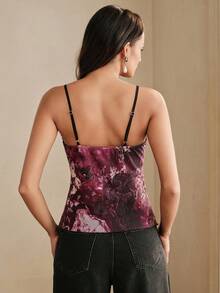 Anewsta Women's Elegant High-End Leopard Print Mesh Lace Trim Camisole Slip Dress - Multicolor - View 3