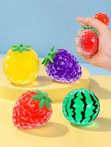 MINKOJA 1/5/12PCS Fruit Stress Ball Squish Fidget Toys Stress Balls For Adults Mini Squeeze Balls Party Favors Stress Relief Toys Easter Basket Stuffers Stress Toys - Multicolor - View 1