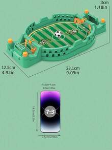 Double Battle Tabletop Football Game, Portable Mini Soccer Board Game, Interactive Parent-Child Party Toy For Family Fun - Multicolor - View 8