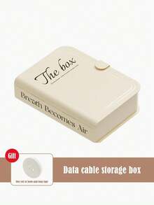 Desktop Cable Organizer Box, Multifunctional Power Cord Storage Box With Lid, Jewelry Storage Box, Book-Shaped Storage Box, Ring And Necklace Storage Box, Household And Office Cosmetic Storage, Bathroom Items, Desktop Supplies, Home Organization - Multicolor - View 12