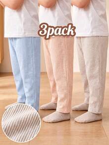 SHEIN Playful Pals RANDOM  4PCS, Refreshing Striped Design With Fresh Vintage Vibe, Pairs Well With All-Match Tops For A Textured Look, - Multicolor - View 5