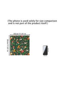 2 piezas Alfombrilla absorbente lavable y reutilizable con diseño de setas verdes para jaula de mascotas de cobayas, conejos, hámsteres y otros animales pequeños - Multicolor - Ver 5