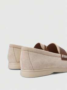 Sleekvia Giày loafer nữ phong cách Pháp, vintage, lấy cảm hứng từ old-money, đế mềm, tối giản, thanh lịch, mũi tròn, phù hợp công sở, đa năng, thoải mái, đế bệt - Màu trắng - Xem 8