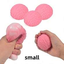 Easy Sqweezy Jumbo Brainy - اضغط على هذا الدماغ العملاق الكبير والممتع والناعم والبطيء الارتفاع لتخفيف التوتر - لعبة حسية / لعبة تململ أصلية وهدية للأطفال والبالغين - متعدد الألوان - مشاهدة 11