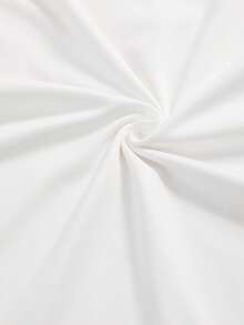 INAWLY Solid Round Neck Tee - White - View 5