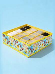 SpongeBob SquarePants | SHEIN 1個/1套可折疊多格衣櫥收納盒，適用於內衣和襪子。防塵設計，完美適用於床下、櫃頂、抽屜或作為輕便床邊收納袋。完美用於整理內衣、襪子、床上用品、折疊衣物、房間裝飾、臥室必需品和夏季衣物，友誼、起司、貓、老鼠 - 彩色 - 查看 5