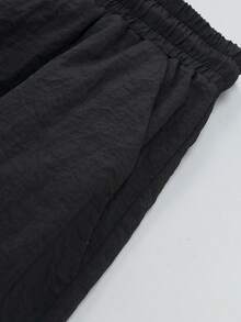 GymBeat Men's Letter Print Sports Long Pants, Gym - Black - View 3