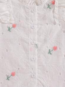Souflis Souflis 4-7岁女童白色休闲荷叶边无袖开衫，舒适柔软，适合春夏外出穿着，也是开学礼物的好选择。 - 彩色 - 查看 8