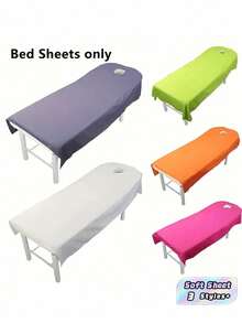 1PC 75cm X 190cm Premium Spa Massage Table Cover Easy Clean Salon Couch Sheet Face Hole Design Elastic Fit For Beauty Clinic Tattoo Shop Chiropractic Mat Must Have - Multicolor - View 1