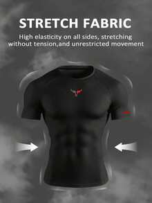 RISE LYT Men's Summer Casual Bull Head Print Crew Neck Short Sleeve T-Shirt And Shorts Sports Set, Gym - Black - View 5
