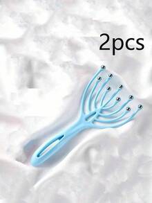 1pc 9-Claw Head Massager, Manual Scalp Massage Claw, Hair Brush, Suitable For Stress Relief, Pressure Reduction, Itching Relief, Self-Care Essential, Multi-Functional Manual Massage Tool, Home Decor, Gift For Women And Men - 9 Claw Head Massage Comb - View 16