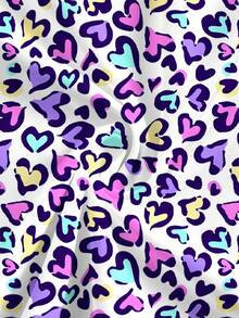 PopScrub Women Plus Size Heart Print Nurse Scrub Uniform Top,Short Sleeve V-Neck Work Top With Pockets,White Maid School Functional Lab Wear,Valentine's Day - Multicolor - View 7