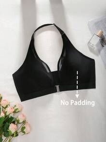 SHEIN Elacene 1 件女士网眼撞色吊带休闲背心，适合日常穿着 - 黑色 - 查看 6