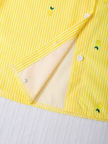 Tween Girls' Three Pieces Set, Street Cool Striped Long Sleeve Shirt, Pants, And Cami Top, Ideal For Spring And Fall - Yellow - View 5
