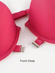 Bralution 1/2 Tasse Front-Verschluss Bandeau-BH, apricotfarben, Hochzeit - Heißes Pink - Übersicht 5