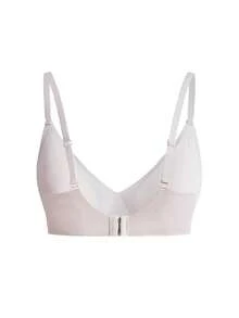 Ocili 1 pièce Soutien-gorge sans couture et sans fil pour femmes, soutien-gorge en gel à col en V profond et doux, soutien-gorge minimaliste confortable pour tous les jours - Rose pâle - Voir 10